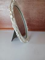 Ovale spiegeltje in klassiek houten lijstje,, Ophalen, Ovaal, Minder dan 50 cm, Minder dan 100 cm