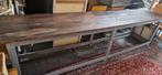 mooie lange brocante houten tafel 3 meter lang, Ophalen