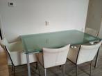 Kitchen table + 4 leather chairs, Ophalen