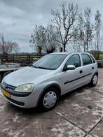 Opel Corsa 1.2 16V 5D 2002 Grijs, Auto's, Voorwielaandrijving, 74 pk, Origineel Nederlands, Handgeschakeld