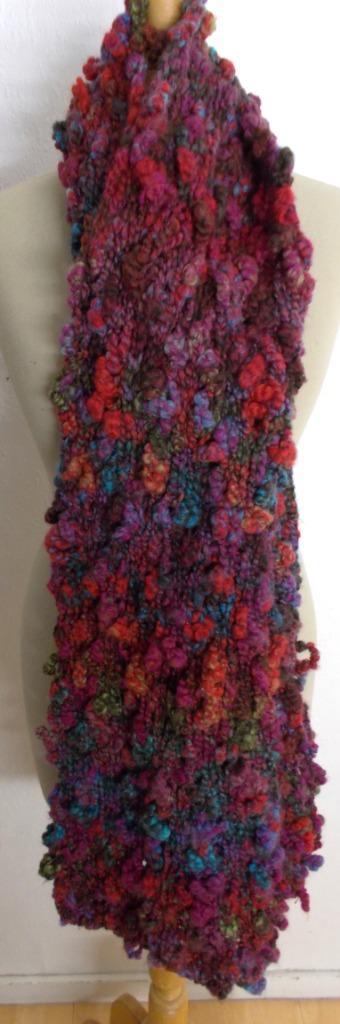 Heerlijk warm met mooie kleuren handmade wol mix sjaal