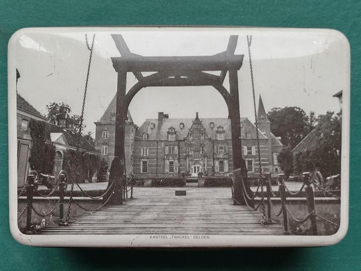 oud blik Kasteel Twickel Delden, bakkerij G.A. Meen, Verzamelen, Blikken, Gebruikt, Koek(jes), Overige merken, Ophalen of Verzenden