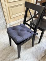 Eetkamerstoelen 4 stuks Ikea Ingolf, Ophalen, Gebruikt, Zwart, Vier