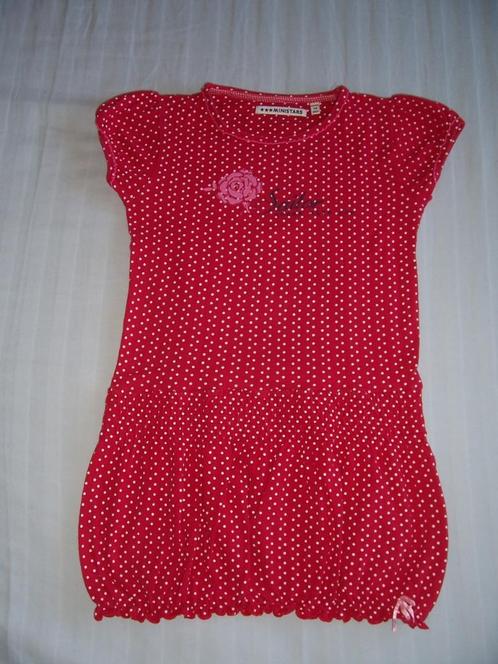 Mooi tuniek merk Ministars maat 128-134 rood/wit, Kinderen en Baby's, Kinderkleding | Maat 128, Zo goed als nieuw, Meisje, Shirt of Longsleeve