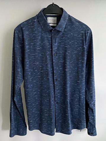 Cast Iron Overhemd d.Blauw met allover print, mt M, ZGAN beschikbaar voor biedingen