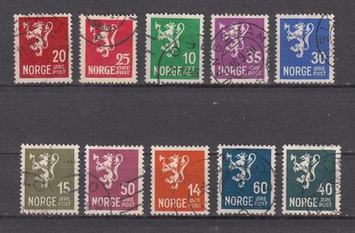 Noorwegen kaartje leeuwtjes diversen, Postzegels en Munten, Postzegels | Europa | Scandinavië, Gestempeld, Noorwegen, Verzenden