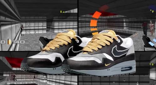 Nike .SWOOSH Air Max 1 Big Head Mode Golden Eye 007 EU 44, Kleding | Heren, Schoenen, Nieuw, Sneakers of Gympen, Zwart, Ophalen of Verzenden