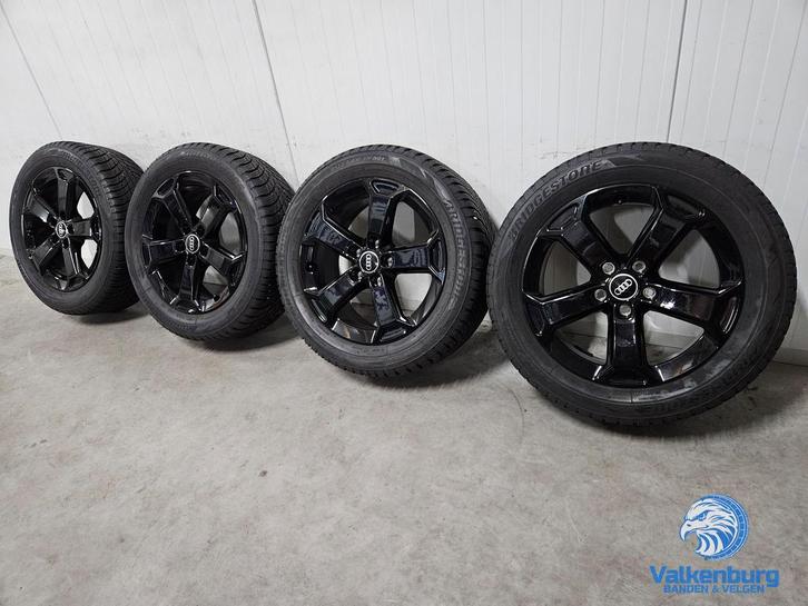 8mm! Originele Audi Q2 81A 17 inch zwarte velgen 5x112 winte, Auto-onderdelen, Banden en Velgen, Banden en Velgen, Winterbanden