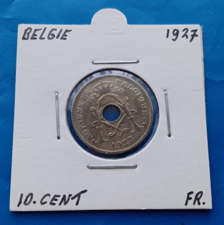 België 10 centiem 1927 (FR), Postzegels en Munten, Munten | België, Losse munt, Overig, Verzenden