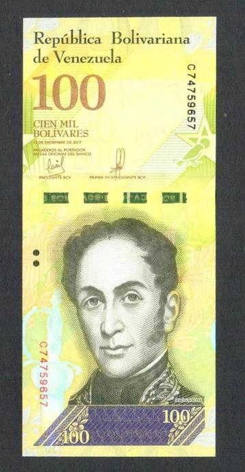 Bankbiljet - Venezuela 100 Bolivares 2017 - UNC beschikbaar voor biedingen