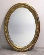 Grote Gouden Antieke Design Spiegel, Antiek en Kunst, Antiek | Spiegels, Ophalen of Verzenden, Ovaal, 50 tot 100 cm, 100 tot 150 cm