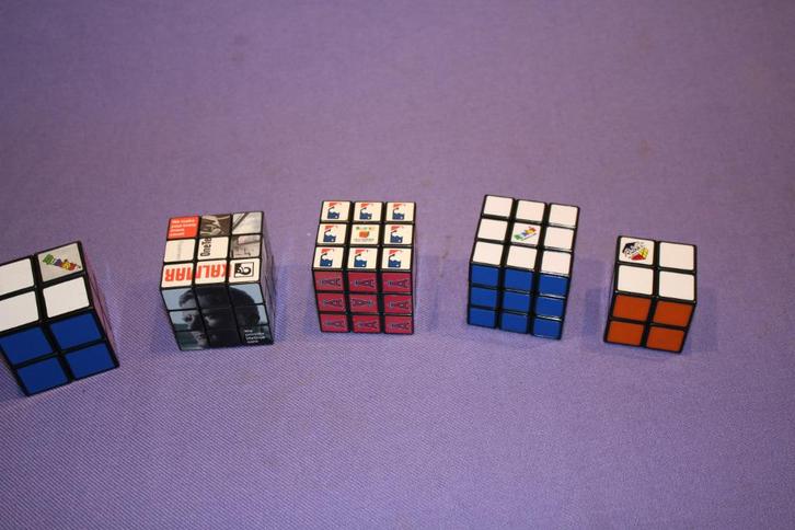 5 orginele Rubiks cube 10, Hobby en Vrije tijd, Denksport en Puzzels, Gebruikt, Rubik's of 3D-puzzel, Minder dan 500 stukjes, Ophalen of Verzenden