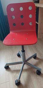 Rode bureaustoel Ikea, Huis en Inrichting, Gebruikt, Ophalen of Verzenden