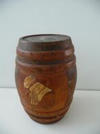 oud houten TONNETJE miniatuur, hoog 10cm, Antiek en Kunst, Ophalen of Verzenden