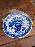 Delftsblauwe Bonbonschaal met verzilverd handvat, Antiek en Kunst, Ophalen of Verzenden