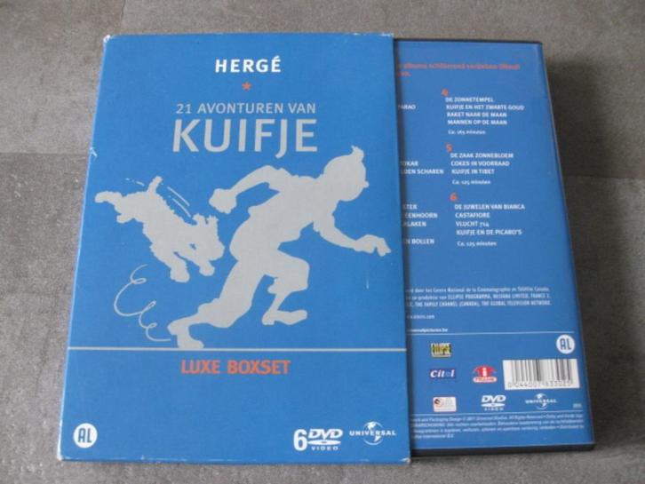 AVONTUREN VAN KUIFJE - LUXE BOXSET met 6-DVD'S, Cd's en Dvd's, Dvd's | Tekenfilms en Animatie, Zo goed als nieuw, Boxset, Alle leeftijden