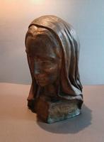 Maria Hoofdbeeld Brons, Antiek en Kunst, Ophalen of Verzenden