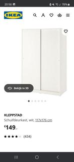 Kleppstad schuifdeurkast moet weg voor 30 mei!, Huis en Inrichting, Kasten | Kledingkasten, Ophalen of Verzenden, Gebruikt, 25 tot 50 cm