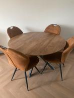 Ronde Eettafel Ø130cm - Stalen Kruispoot (vanaf €100,-), Huis en Inrichting, Tafels | Eettafels, Ophalen, 100 tot 150 cm, Rond