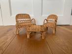 Barbie meubilair rotan vintage, Ophalen of Verzenden, Gebruikt, Poppenhuis