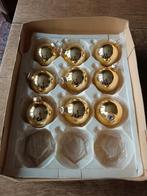 Goudkleurige kerstballen 9 stuks., Ophalen of Verzenden, Gebruikt