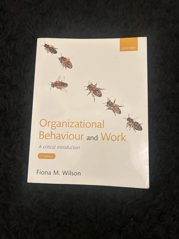 Organizational Behaviour and Work (Inleiding in de bdk 1), Boeken, Studieboeken en Cursussen, Zo goed als nieuw, WO, Beta, Ophalen of Verzenden