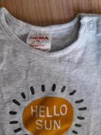 Grijs hello sun tshirt maat 56 h3, Kinderen en Baby's, Babykleding | Maat 56, Shirtje of Longsleeve, Ophalen of Verzenden, Jongetje of Meisje