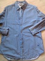 G-STAR Correct RAW blauw/wit krijtstreep overhemd maat M, Kleding | Heren, Overhemden, G-Star Raw, Halswijdte 39/40 (M), Gedragen