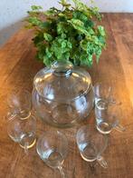 Antiek glazen bowlstel, Huis en Inrichting, Woonaccessoires | Stolpen, Ophalen of Verzenden, Zo goed als nieuw