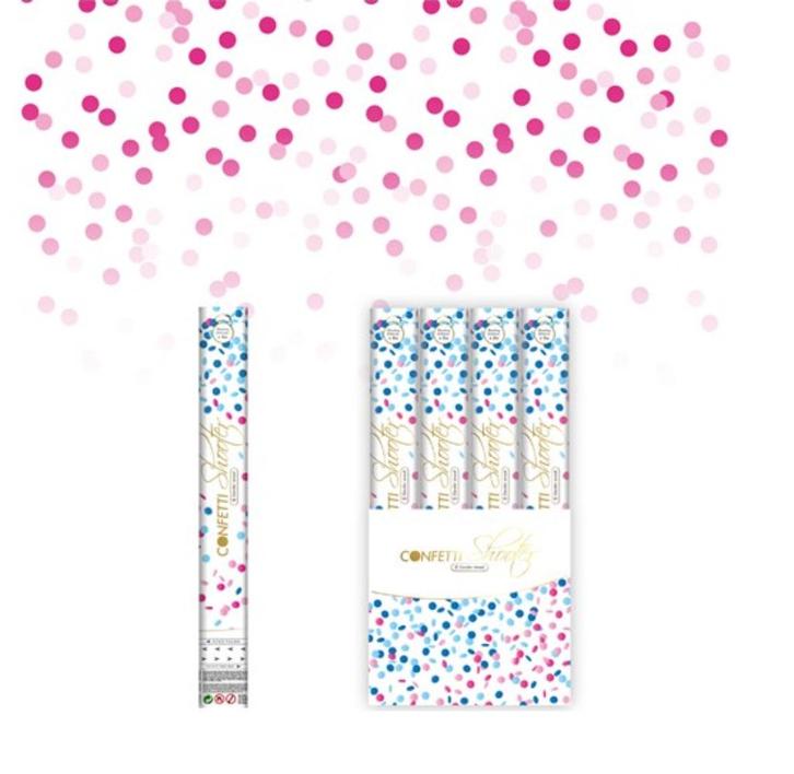 Actiepack : 3 Confetti Kanon Gender Reveal Roze, Hobby en Vrije tijd, Feestartikelen, Nieuw, Feestartikel, Geboorte of Huwelijk