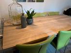 #Massief eiken eetkamer tafel 2,00X0,90X76#, Huis en Inrichting, Tafels | Eettafels, Ophalen, Gebruikt, Klassiek, 50 tot 100 cm
