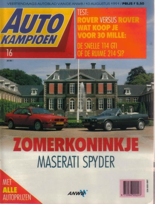 Autokampioen 16 1991 : Rover 114 GTI - Rover 214 SI - Nissan, Boeken, Auto's | Folders en Tijdschriften, Gelezen, Algemeen, Ophalen of Verzenden