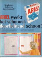 Retro reclame 1968 Ariel wasmiddel draagkoffer doorlichtend, Verzamelen, Retro, Overige typen, Ophalen of Verzenden