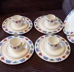 Boerenbont mepal kop en schotel bordjes Boch Melamine, Caravans en Kamperen, Ophalen