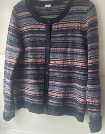 fijn kleurrijk noors fair isle wollen gebreid vest Esrpit L beschikbaar voor biedingen