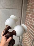 Vintage Wandlampen met Glazen Kap, Ophalen, Gebruikt, Glas