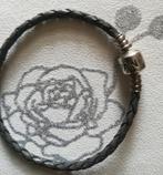 Pandora armband, donkergrijs leer met kroontje met de O, Sieraden, Tassen en Uiterlijk, Armbanden, Verzenden, Zo goed als nieuw