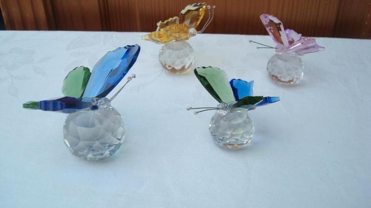 kristallen vlinders, Antiek en Kunst, Antiek | Glas en Kristal, Ophalen of Verzenden