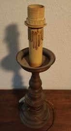 Antieke messing tafellamp, Ophalen, Koper of Brons