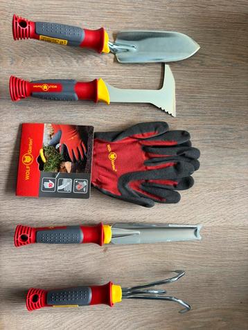 Wolf garten nieuw, handschoenen, onkruidsteker hark achep beschikbaar voor biedingen