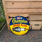 champion sparkplugs emaille reclamebord, Ophalen of Verzenden, Gebruikt, Reclamebord