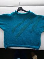 Gebreide trui met applicatie petrol maat m / l, Kleding | Dames, Truien en Vesten, Ophalen of Verzenden, Gedragen, Maat 38/40 (M)