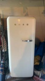 Crème witte Smeg koelkast met nieuw vriesvak deurtje, Witgoed en Apparatuur, Koelkasten en IJskasten, 150 tot 200 liter, Gebruikt