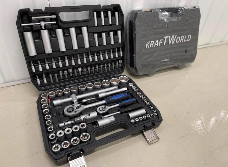 Doppenset / ratelset / Torx 108-delig nieuw, Doe-het-zelf en Verbouw, Gereedschap | Handgereedschap, Nieuw, Ophalen of Verzenden