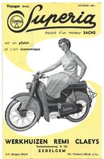 Superia Sachs folder bromfiets 1957, Ophalen of Verzenden, Zo goed als nieuw