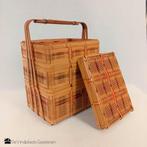 Vintage Japanse bamboe picknickmand of tofumand, Antiek en Kunst, Ophalen of Verzenden
