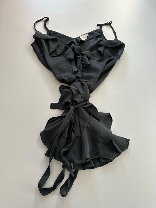 Asos wraparound jurk zwart maat 38, Kleding | Dames, Jurken, Zo goed als nieuw, Maat 38/40 (M), Zwart, Boven de knie, Ophalen of Verzenden