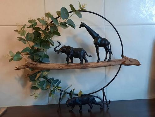 Cirkel op voet met wilde dieren-een eyecatcher in uw huis! H, Huis en Inrichting, Woonaccessoires | Kransen, Nieuw, Ophalen of Verzenden