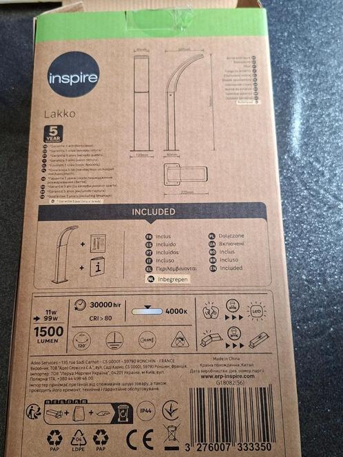Buitenverlichting, Tuin en Terras, Buitenverlichting, Nieuw, Staande lamp, Aluminium, Minder dan 50 watt, Netvoeding, Waterbestendig