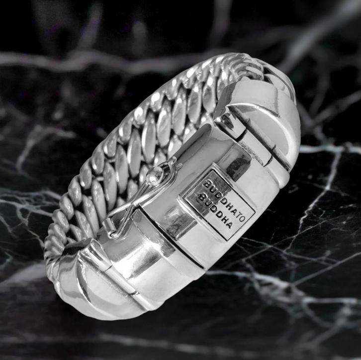 BEN XL maat  F     Buddha to Buddha armband, Sieraden, Tassen en Uiterlijk, Armbanden, Zo goed als nieuw, Zilver, Zilver, Ophalen of Verzenden